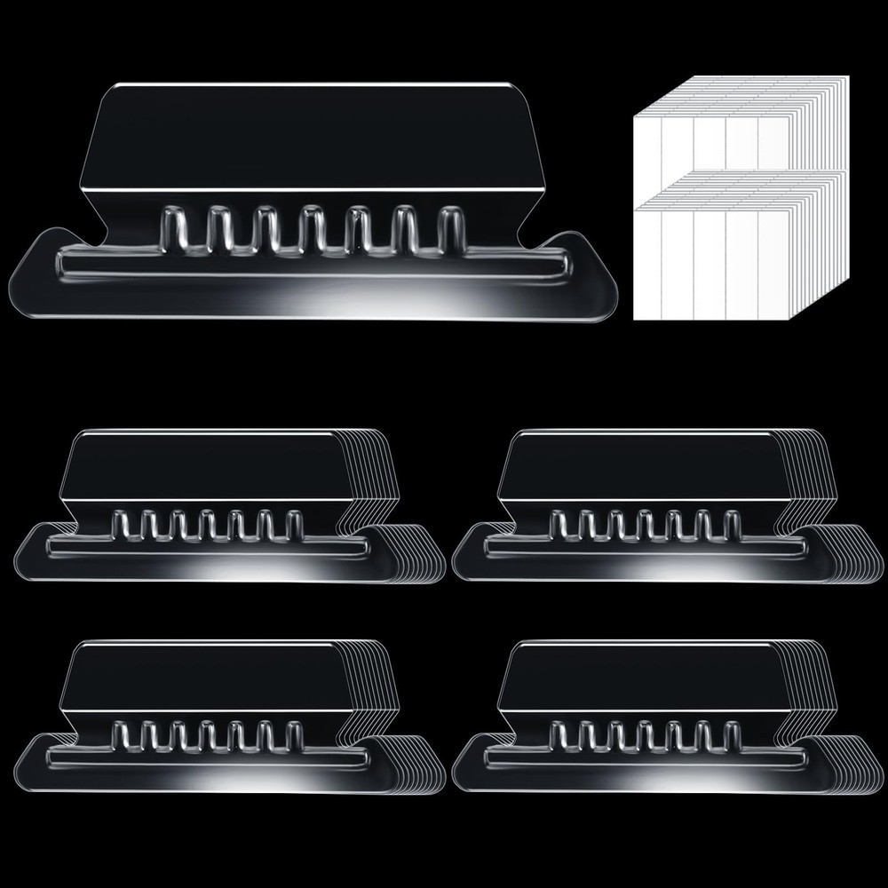 Hanging File Folder Tabs 60PCS Plastic Hanging Folder Labels and Inserts Clea...