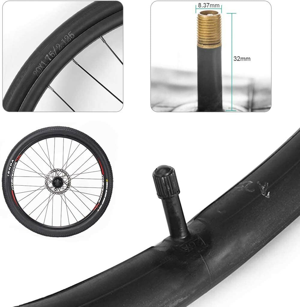2 PK 26" inch Inner Bike Tube 26 x 2.125- 2.35 Bicycle Rubber Tire Interior BMX