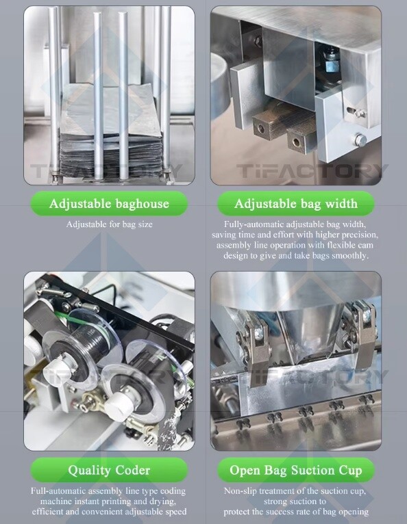 Pre-made Zip Bag Vertical Pouch Packing Machine Powder Packaging Coffee Milk Tea