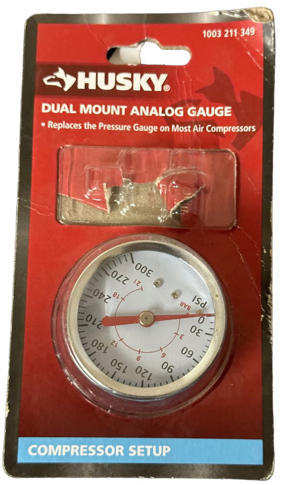 Husky Dual Mount Analog Gauge *Missing Parts*