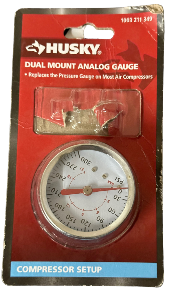 Husky Dual Mount Analog Gauge *Missing Parts*