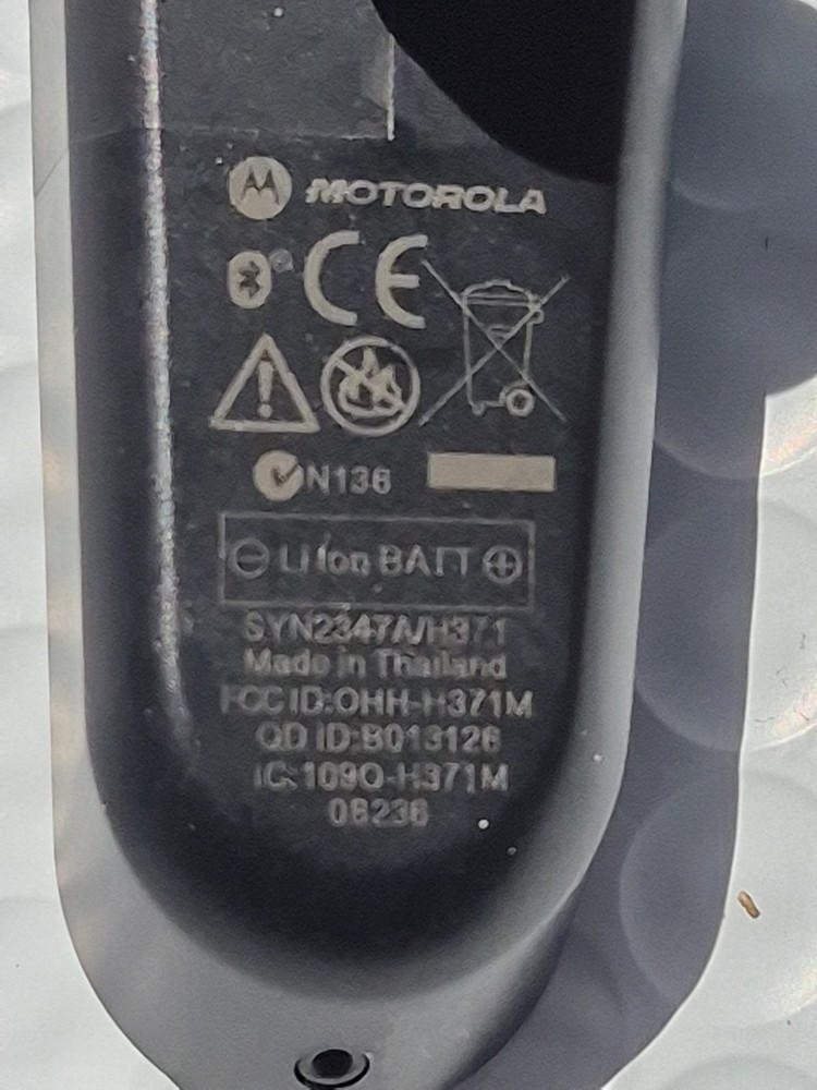 MOTOROLA SYN2347Ah371 Bluetooth Wireless In-Ear Headset