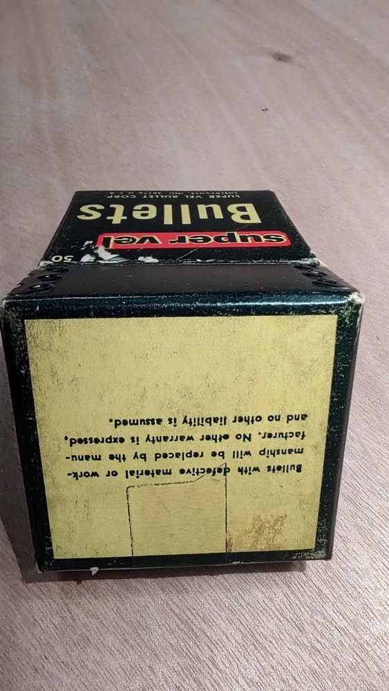 Vintage Super Vel Bullets Box / Empty / 9mm