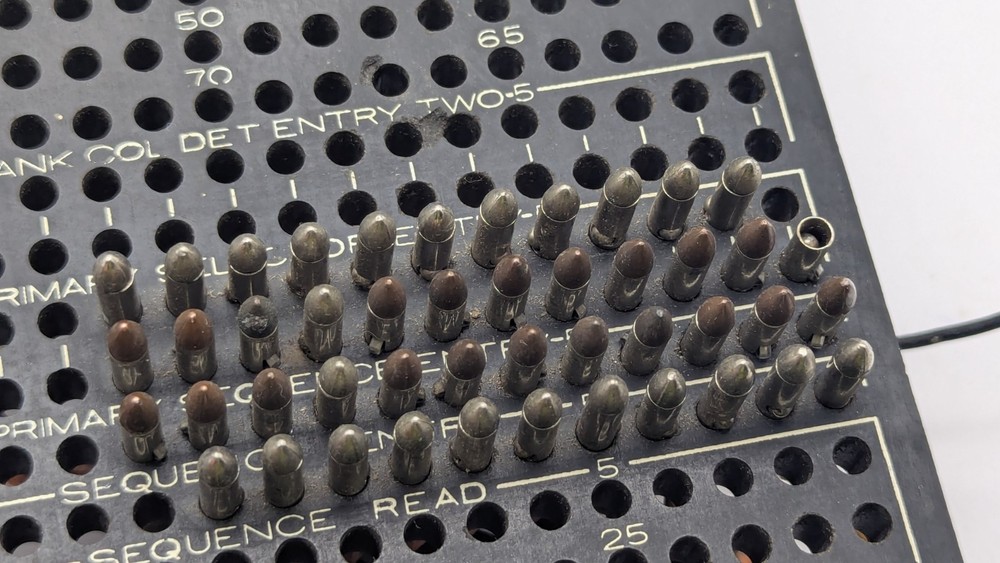 Vintage IBM 601059 MACHINE Plugboard Control Panel FOR DISPLAY