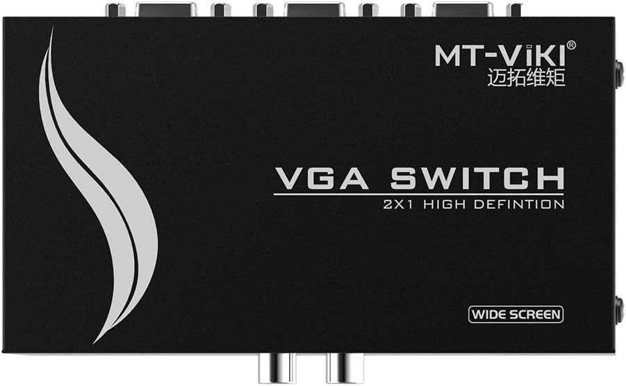 2 Port VGA Switch Video Selector Box - 2 Input 1 Output for Monitors