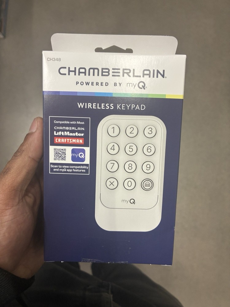 Chamberlain Wireless Flip Keypad 12-Button White For LiftMaster Craftsman