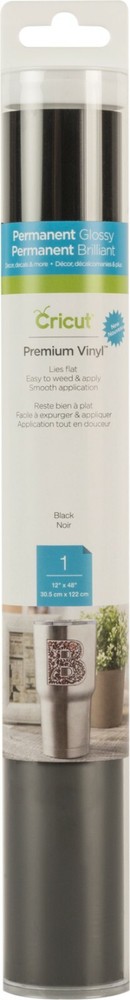 Cricut Permanent Vinyl 12"X48" Roll- Glossy Black