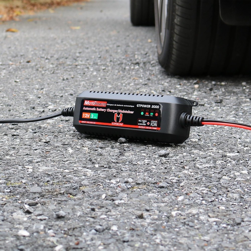 Effortless 12V 2Amp Lithium-ion Battery Charger - Automatic Maintenance Solution