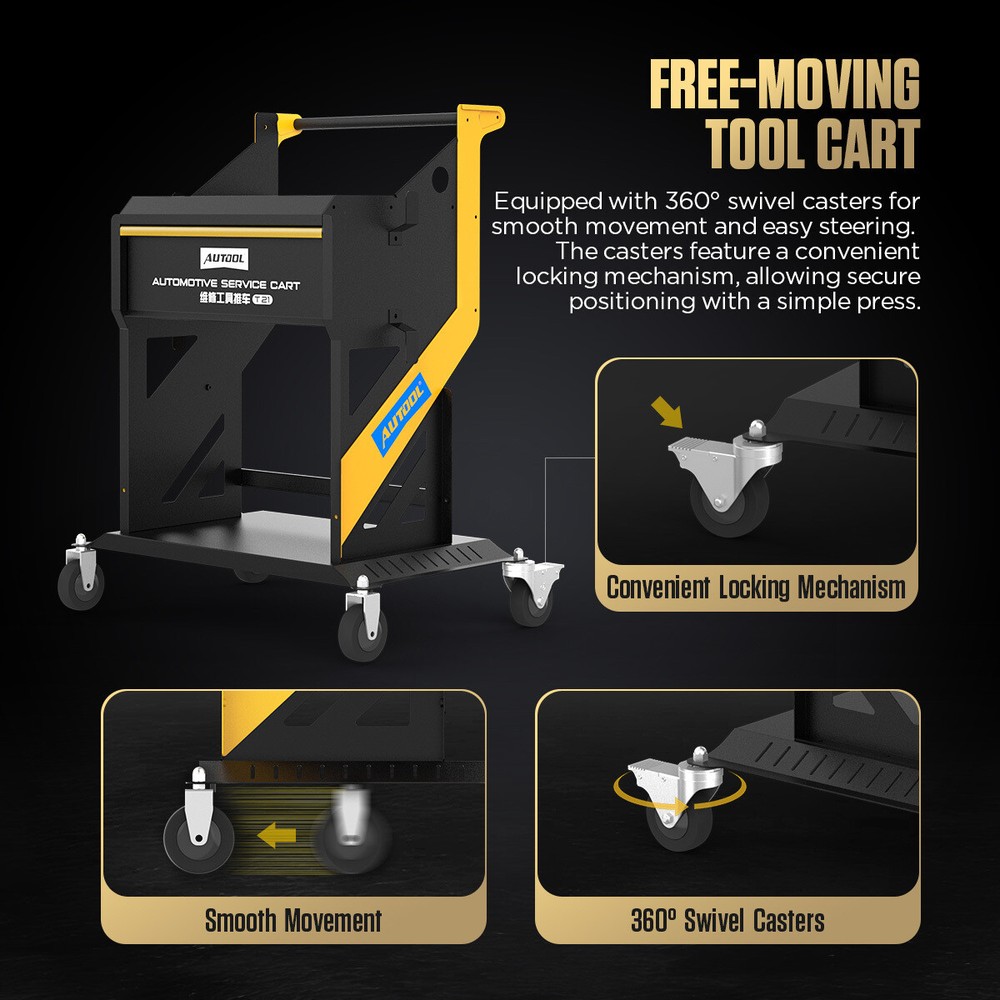 Rolling Tool Cart Mechanic Storage For Fuel Injector Cleaning & Testing Machine