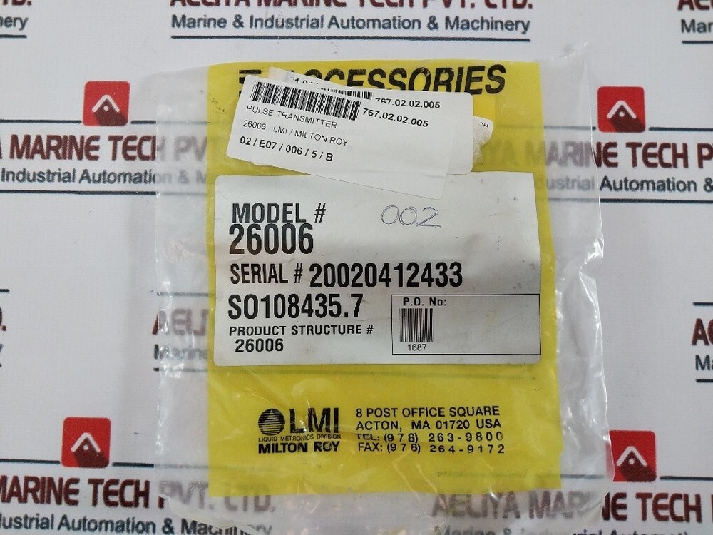 LMI/MILTON ROY 26006 Pulse Transmitter 767.02.02.005