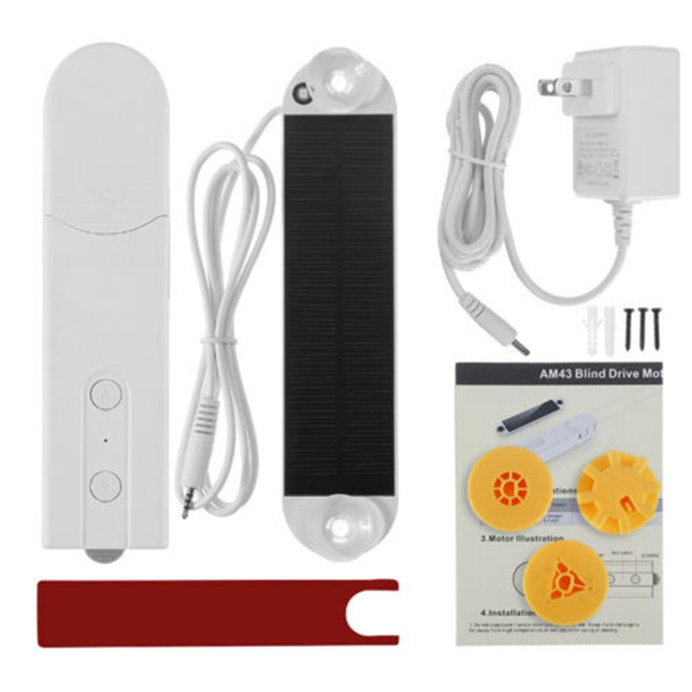 Smart Curtain Motor Roller Blinds Shutter Drive DIY With Solar Panel NEW