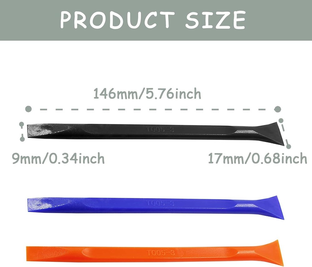 12Pcs Carbon Fiber Scraper Cleaning Tool Non-Scratch Plastic Multi-Purpose Stiff