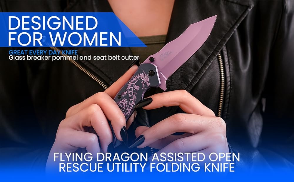 Flying Dragon Assisted Open Rescue Utility Folding Knife