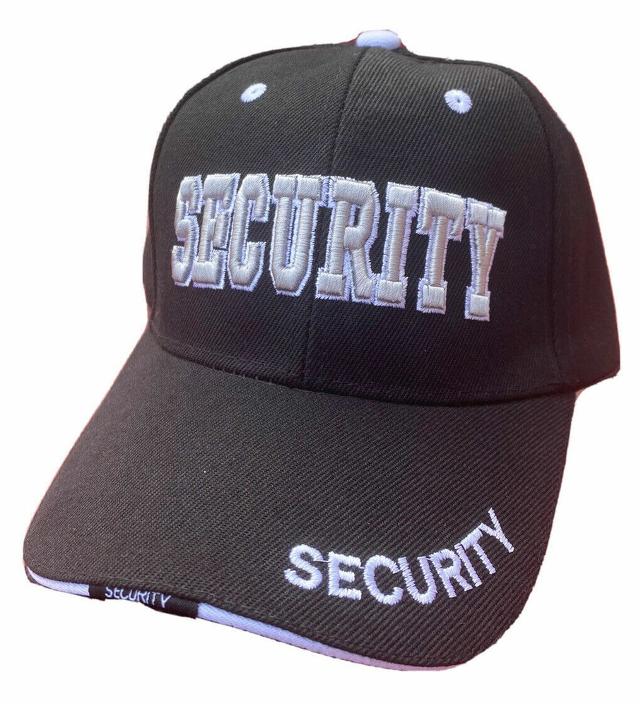 Security Hat Officer Guard Baseball Cap Adjustable Black Hat Headwear