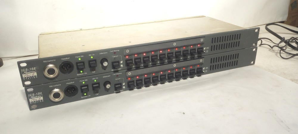 Two Clean Working Clear-Com ICS-102 Matrix Plus II Master Stations w/ AC Adapt.