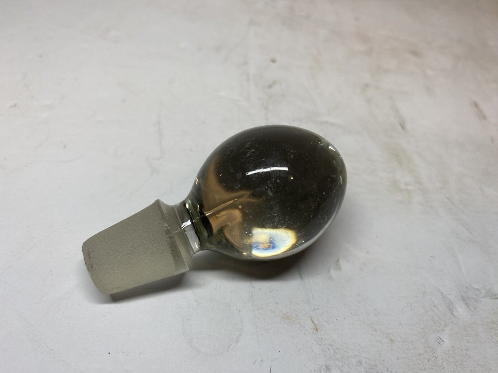 Vintage Clear Glass Bottle Stopper