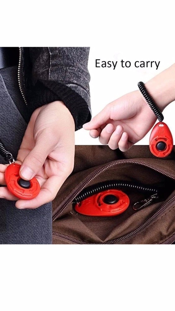 Puppy Dog Pet Training Clicker With Wrist Strap Obedience Training Tool 2 Pc