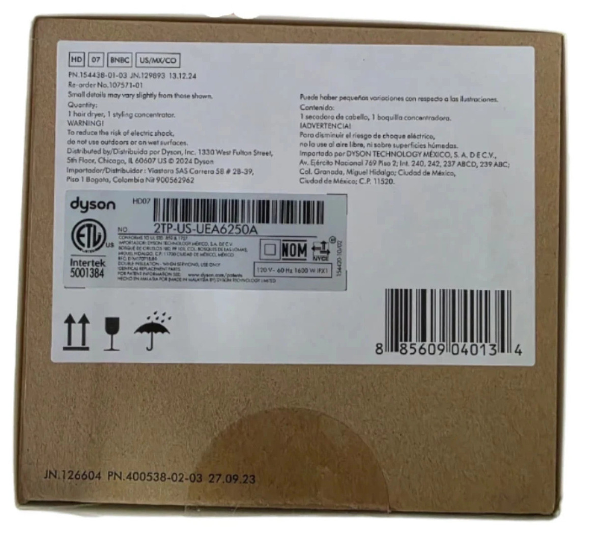 DYSON Supersonic Origin Hair Dryer Nickel/Copper -AUTHENTIC Open Box READ