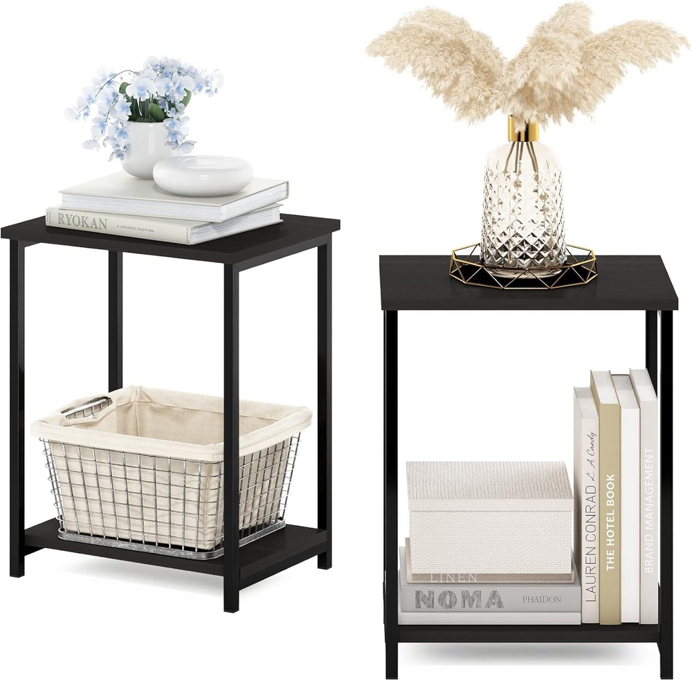 Simplistic Side Table Set of 2 End Table Night Stand Nightstand Bedside Table