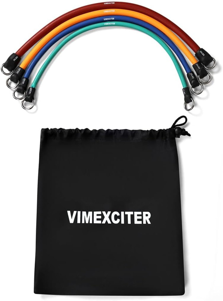 Exercise Resistance Bands - 8 Fitness Stackable Workout Bands - Compatible with