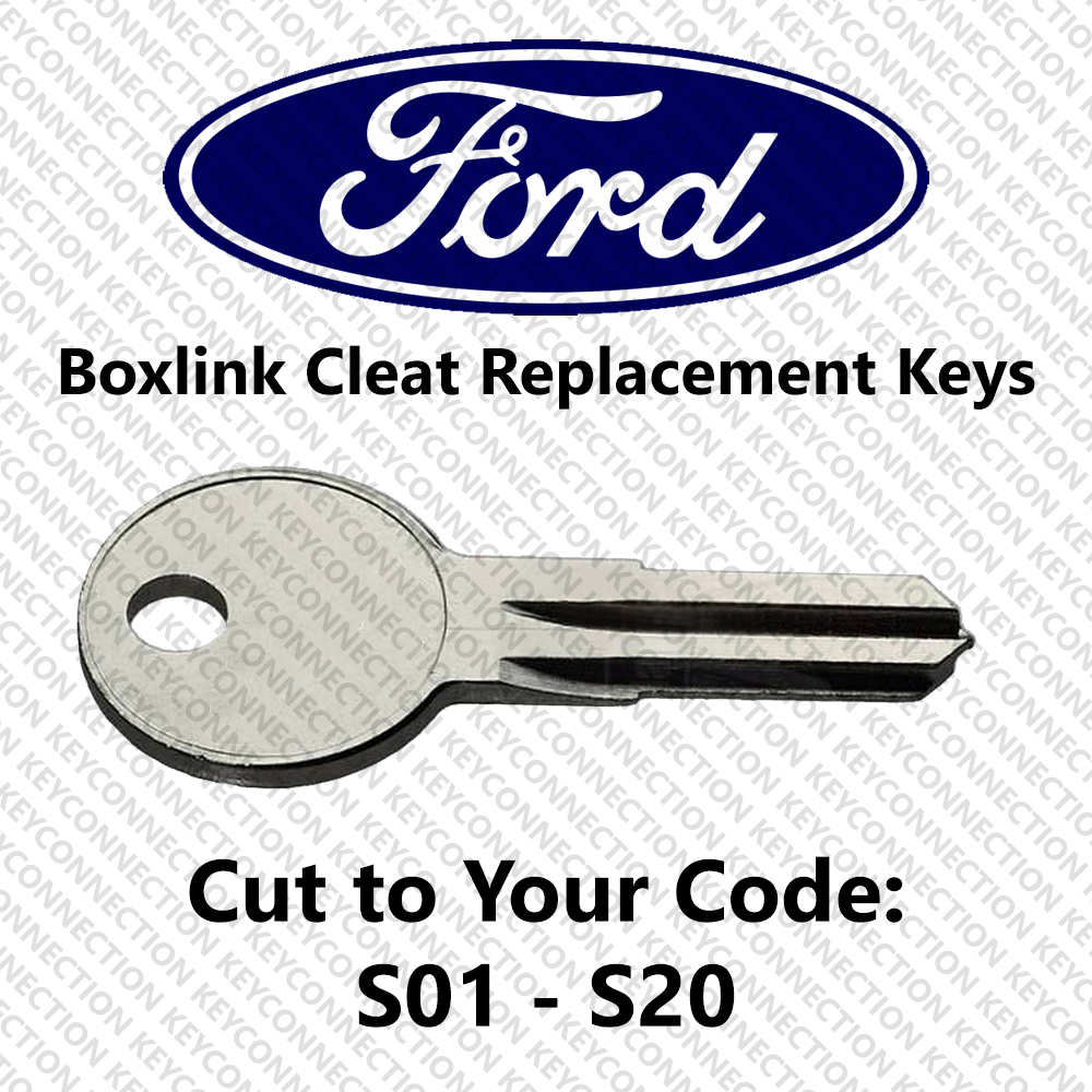 Boxlink Cleat Replacement Key Ford Truck Bed Tie Downs Cut to Code S01 - S20