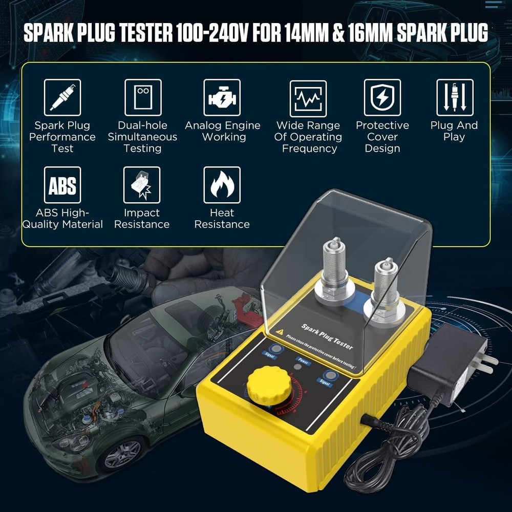Auto Spark Plug Tester 12V Petrol Gasoline Car Ignition Analyzer Diagnostic Tool