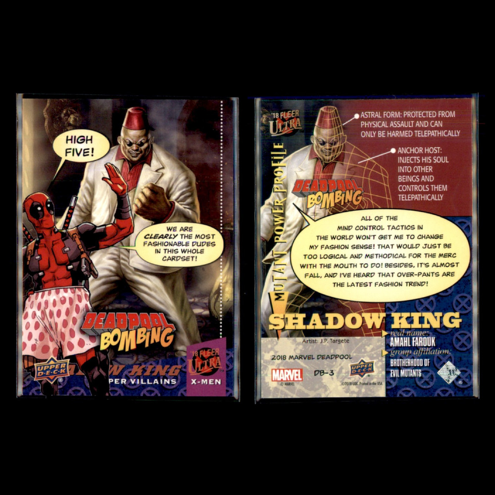 2018 Upper Deck Deadpool Bombing Complete Set 12 Marvel Cards DB1-DB12 Full Set