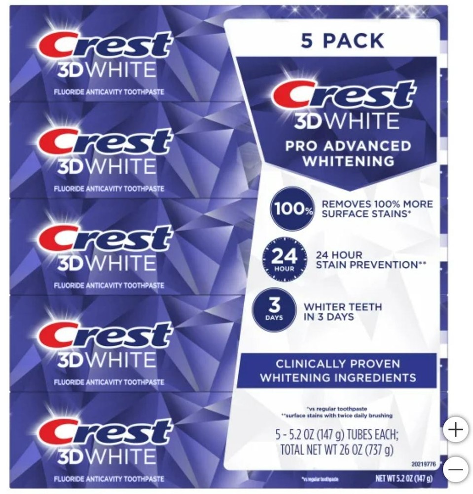 Crest 3D White Advanced Whitening Fluoride Toothpaste