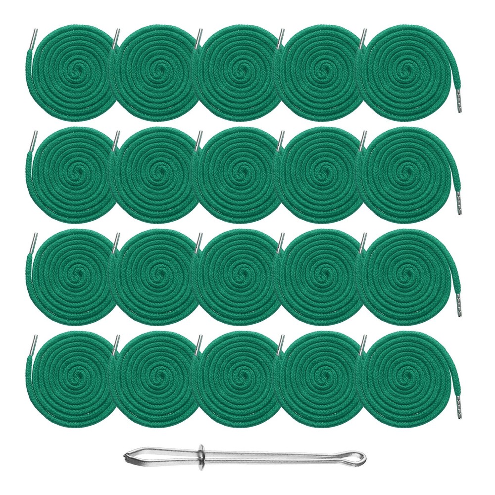20pcs Drawstring Cords 51" Replacement Drawstring with Threader, Bright Green