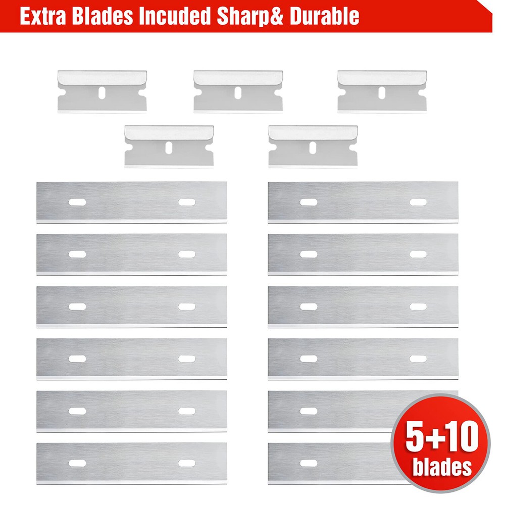 Goldblatt 2PCS Scraper w/15PC Blades Set Razor Blade Scraper Tool Razor Holder