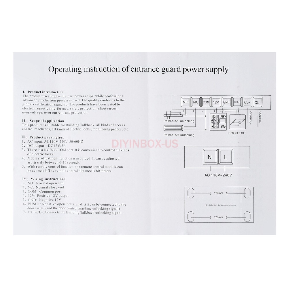 RFID Door Entry Security Access Control System Kit Set Magnetic Electronic Lock