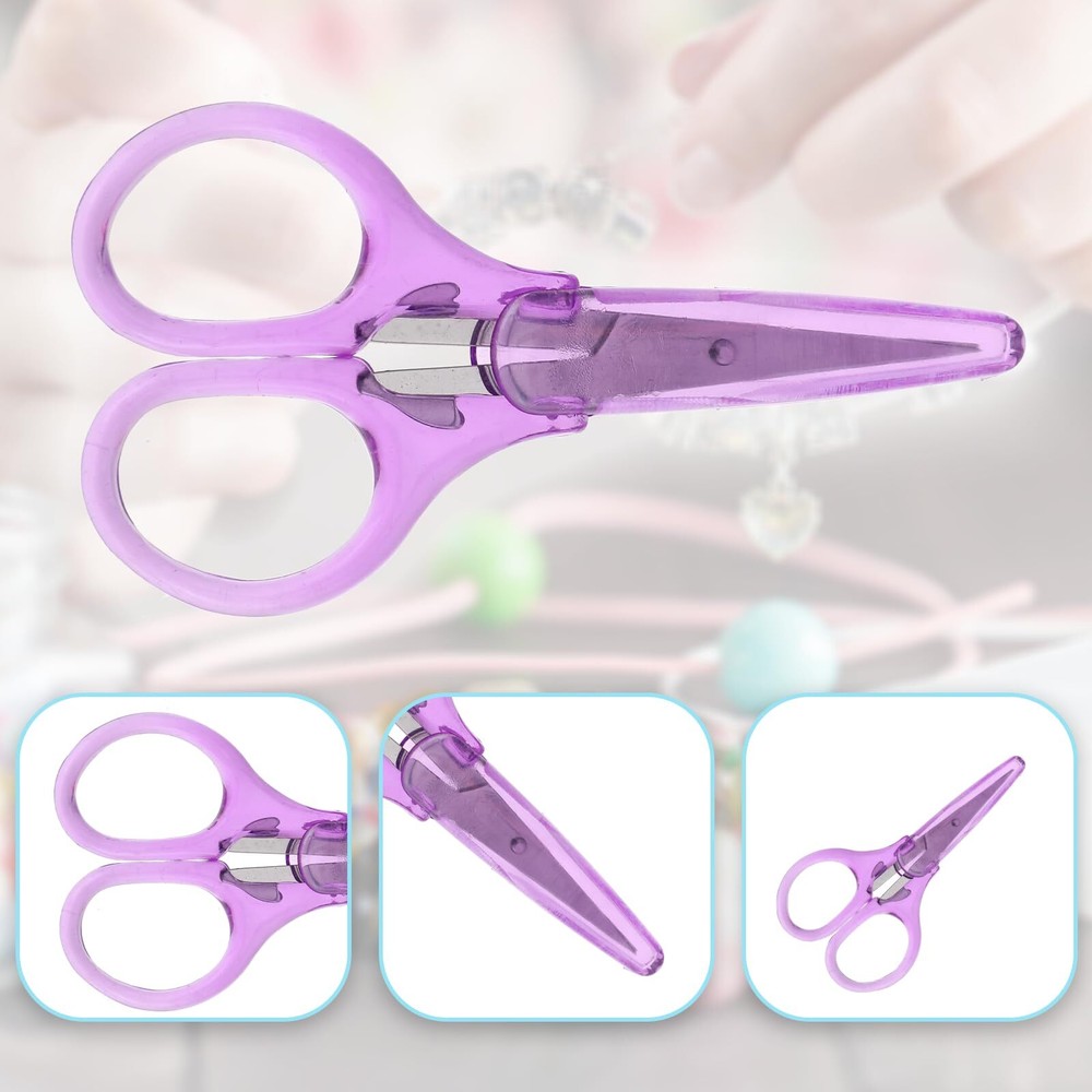3 Pcs Small Craft Scissors Stainless Steel Tiny Scissors with Protective Cover