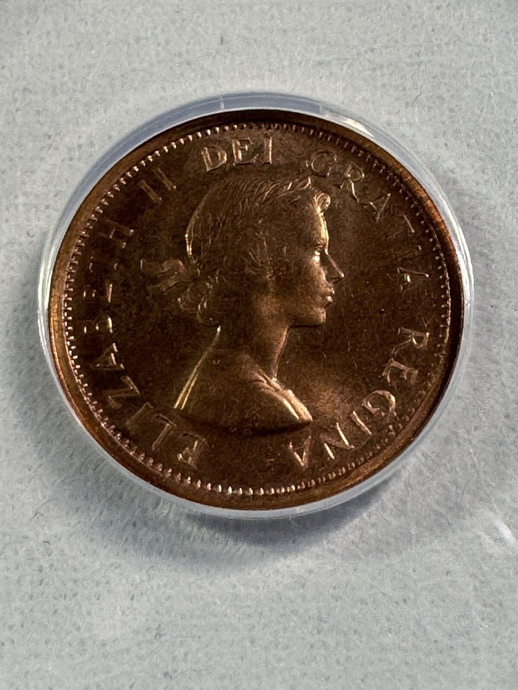 1963 Canada 1 Cent Proof Like Graded MS 67 RD by ANACS