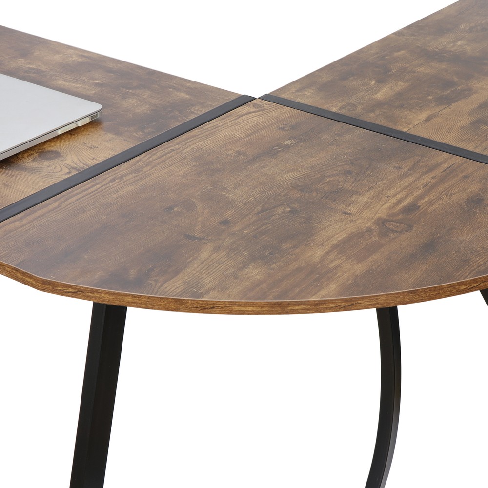 L-Shaped Corner Desk Computer Game Office Durable Laptop Workstation Save Space