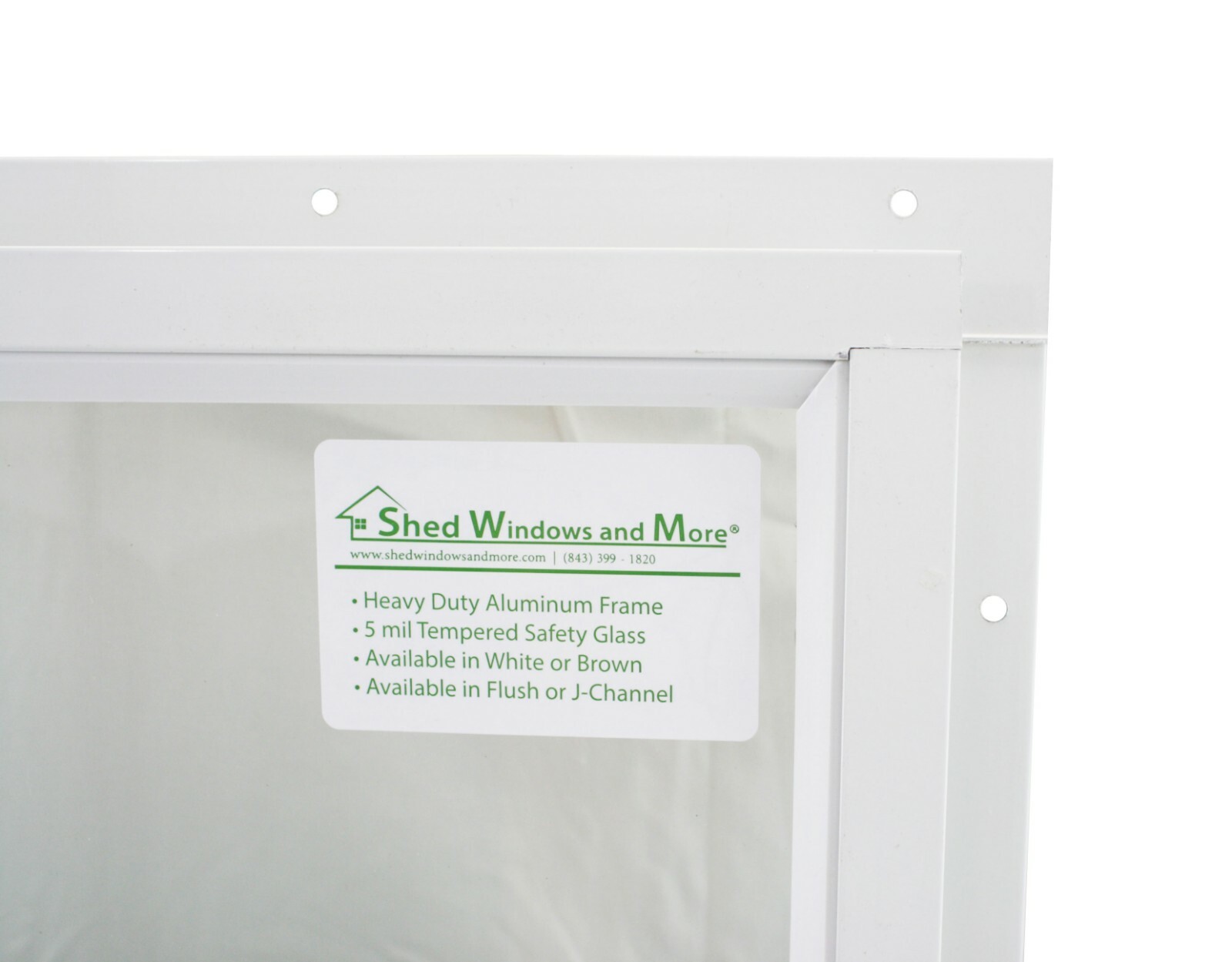 Shed Window 12" x 18" White Flush SAFETY /TEMPERED GLASS Playhouses Coops