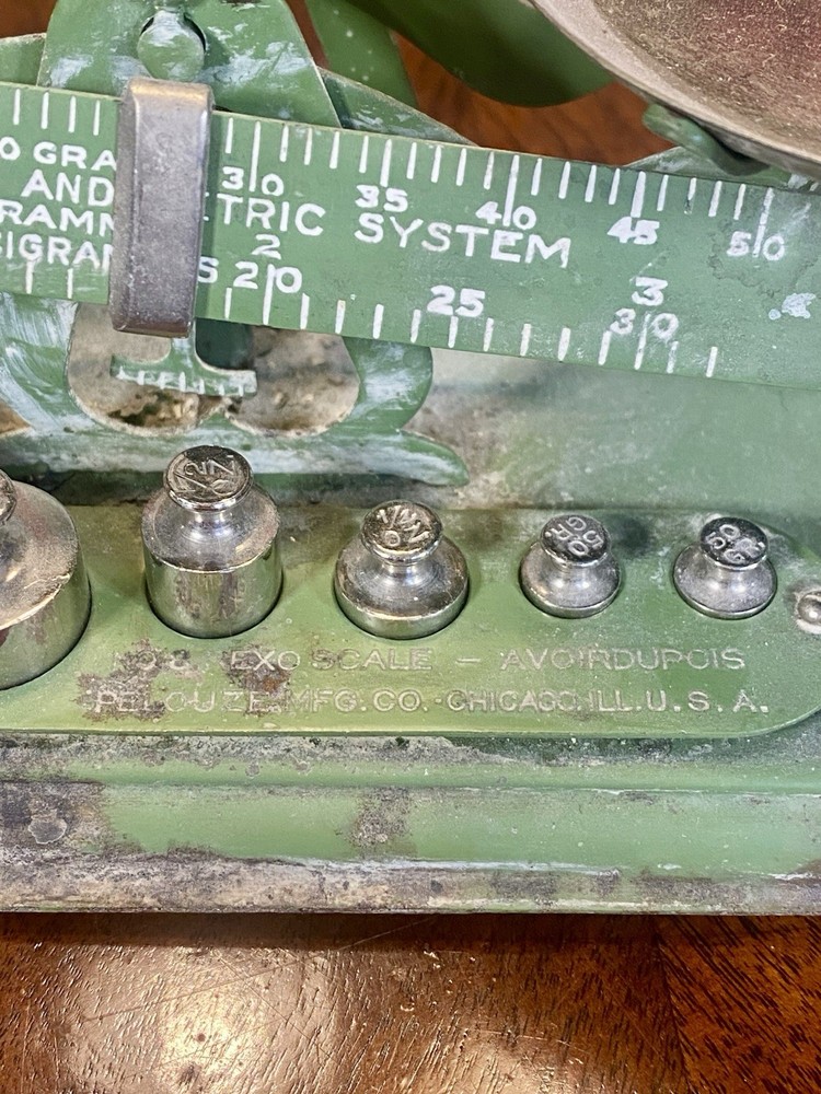 Vintage Metal Scale with Weights