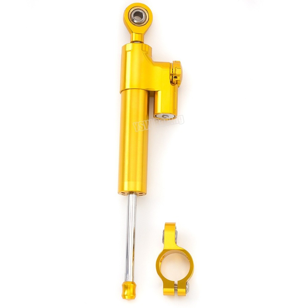 CNC Gold Steering Damper Motorcycle Stabilizer Linear Reversed Safe Control US