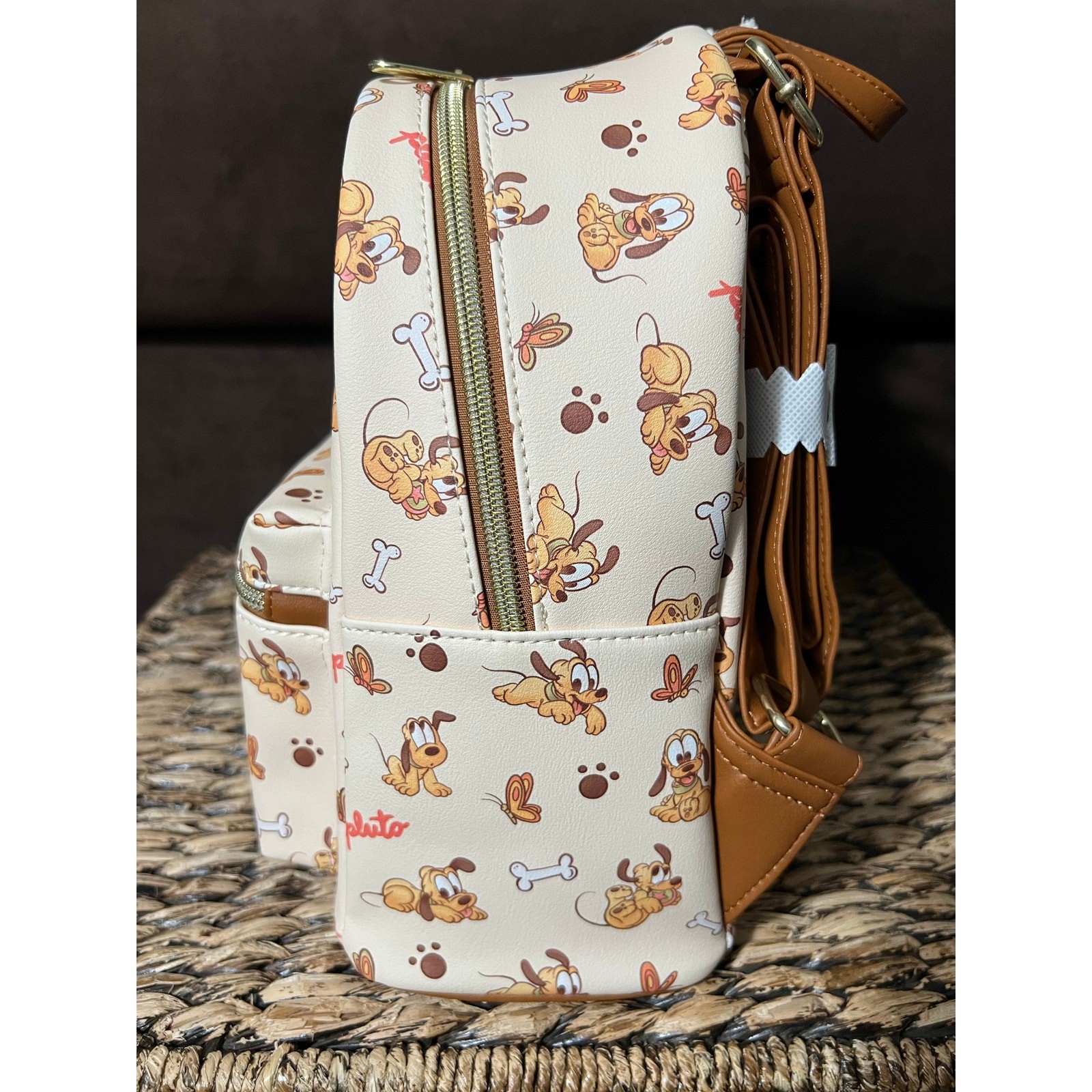 NEW Loungefly Disney Baby Pluto Mini Backpack Wallet Set