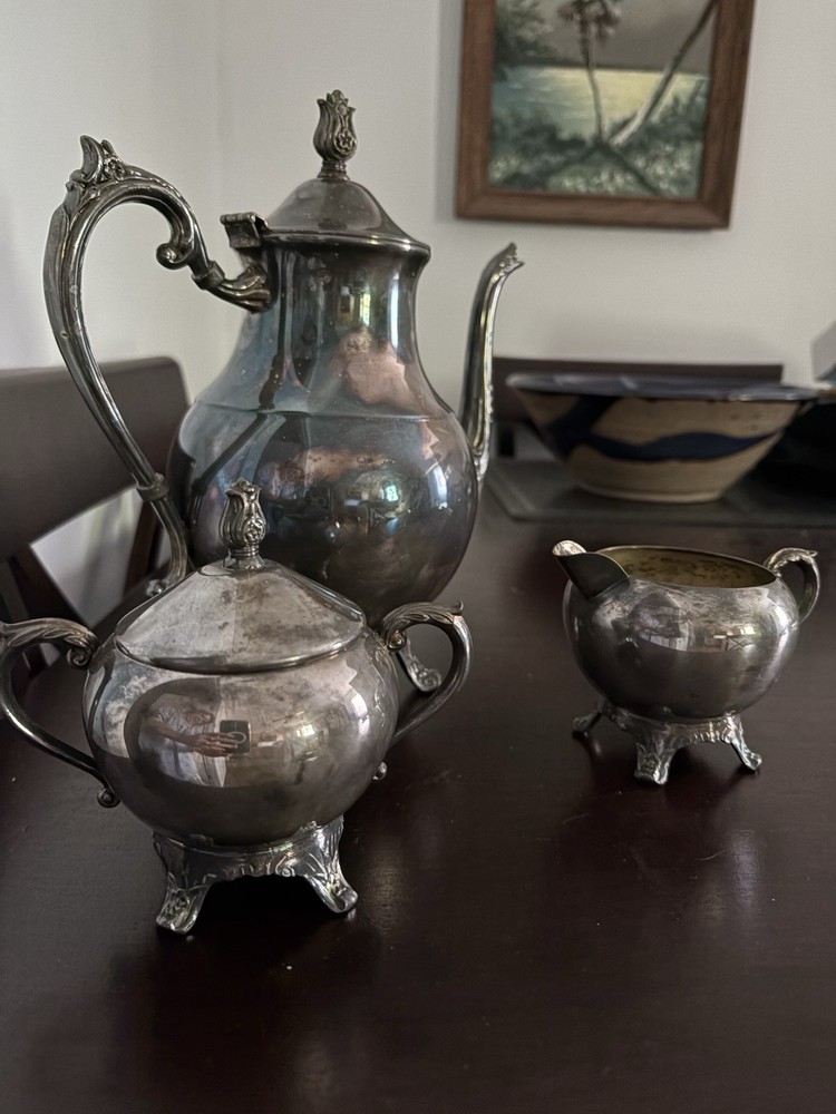 FB Rogers 1883 Silver Plate Coffee/Tea Cream Sugar Set