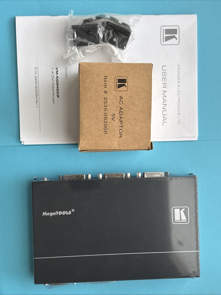 New KRAMER Electronics Mega Tools KR-VM-400HDCP 1:4 DVI Distributor Amplifier