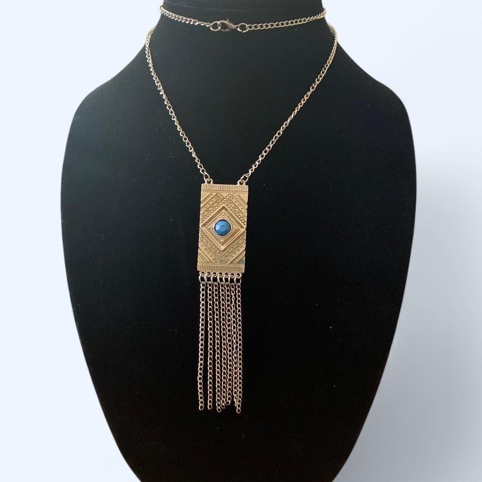 Turquoise Tassel Necklace