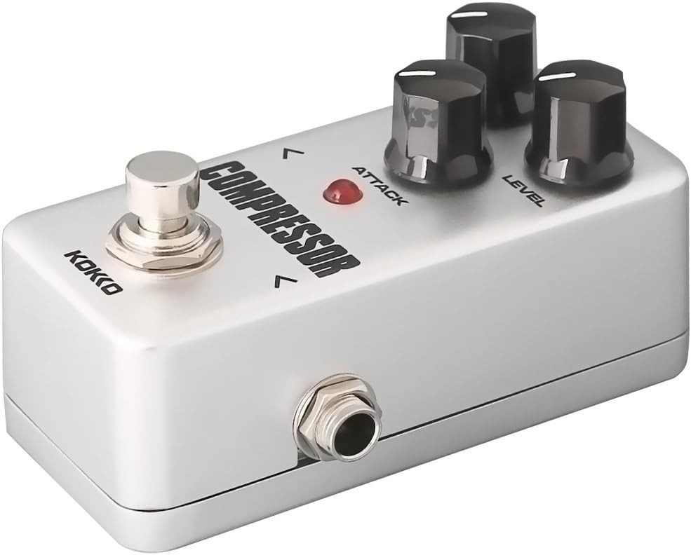Durable Mini Guitar Compressor Pedal with LED Indicator - Enhanced Sound Control