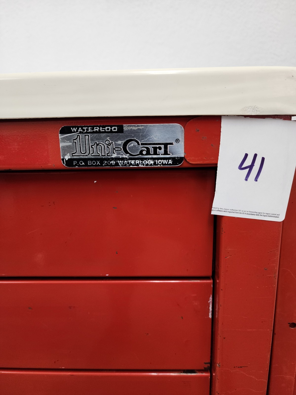 Waterloo Uni-Cart Medical Lab Mobile Storage Cart 6 Locking Drawers Tool Box