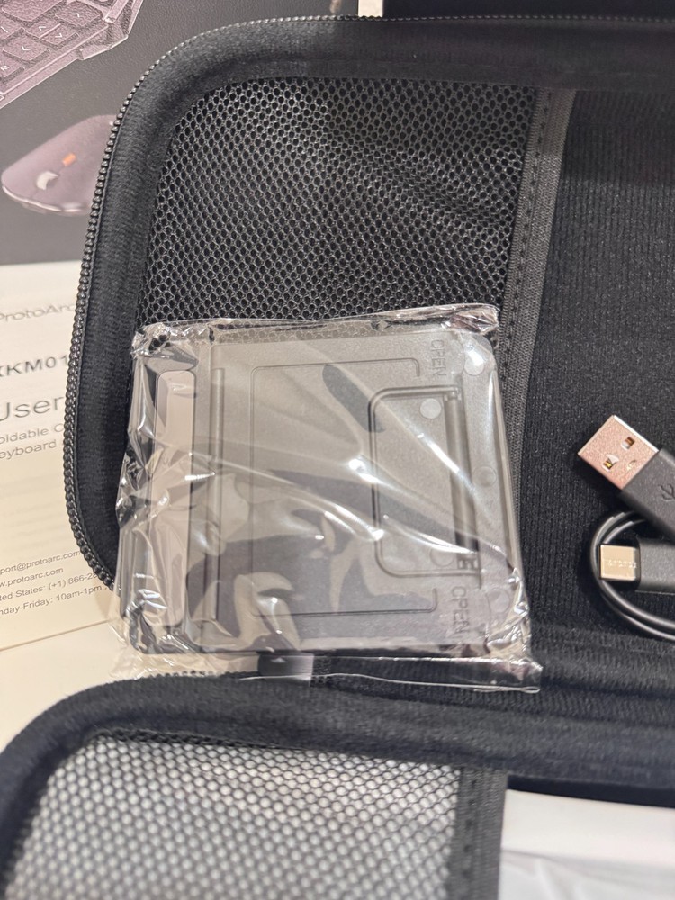 ProtoArc XKM01 Mini Foldable Bluetooth Keyboard Mouse Combo Open Box