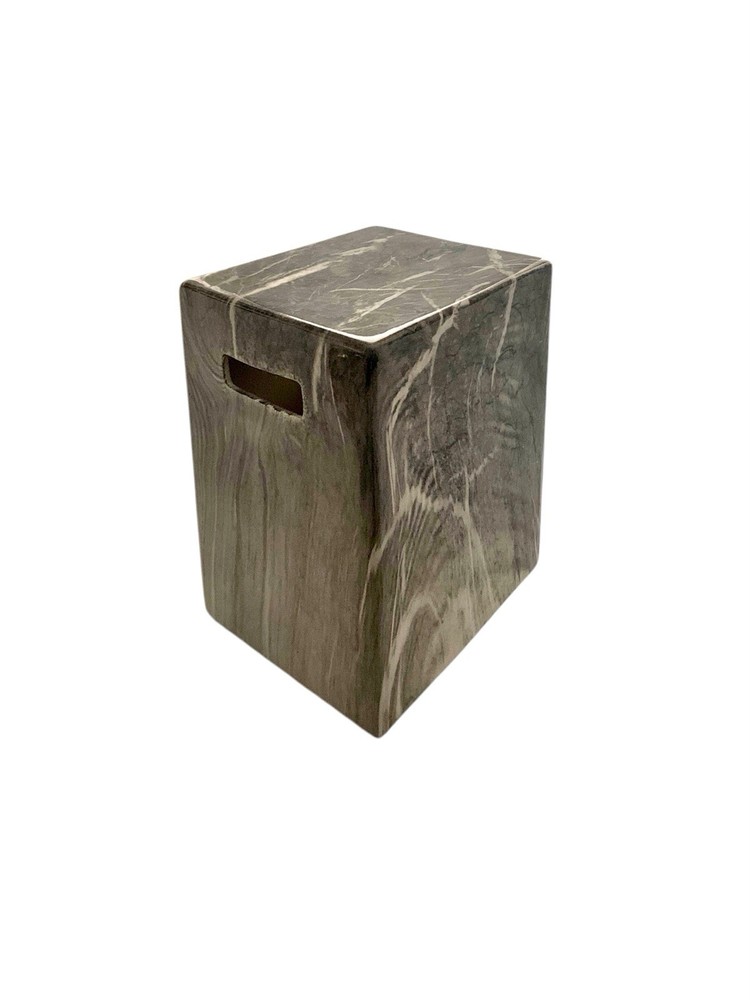 Stool Ceramic in Marble Design Side Table Industrial Decor