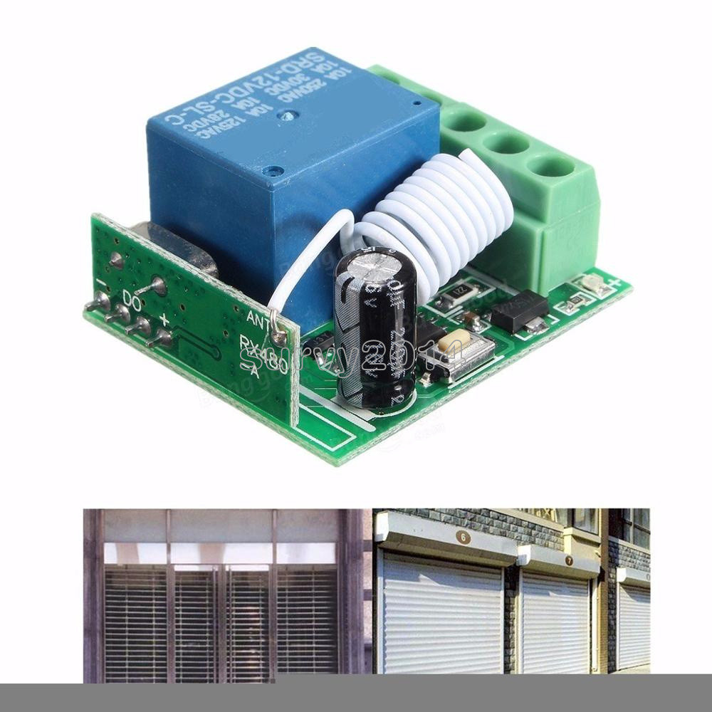 433MHZ DC12V 10A 1CH Wireless Relay RF Remote Control Switch Receiver