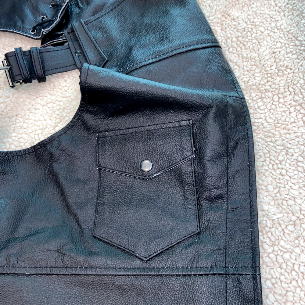 HWK Leather Motorcylce/Riding Chaps Size 12