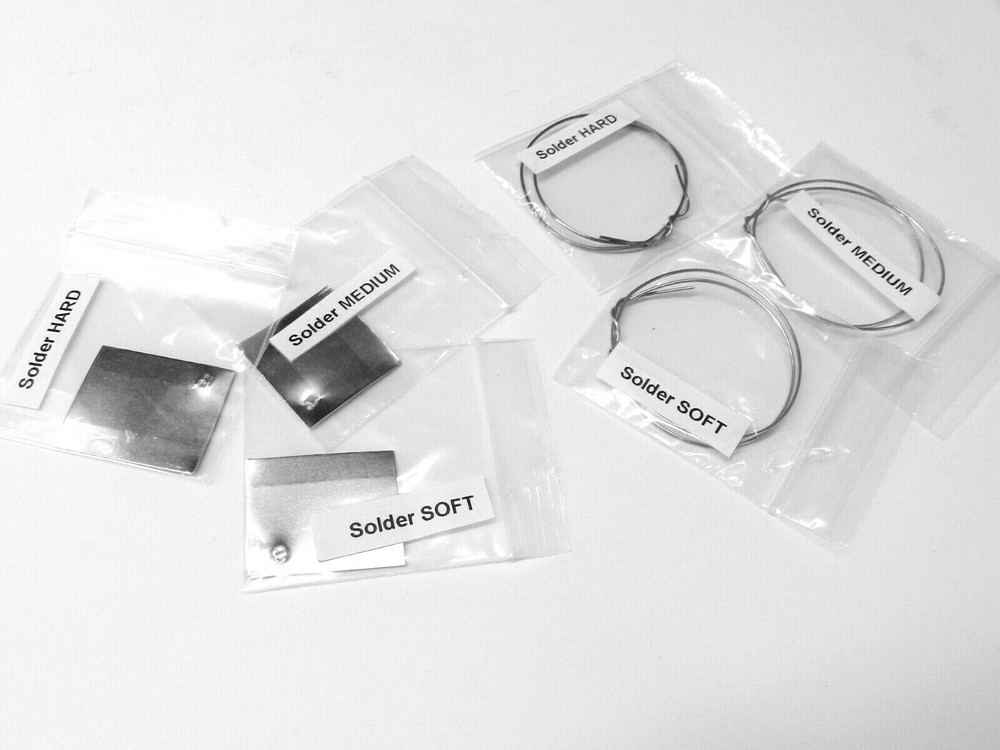Silver Solder for Jewelry Making Assortment Pack Wire & Sheets -Soft Medium Hard