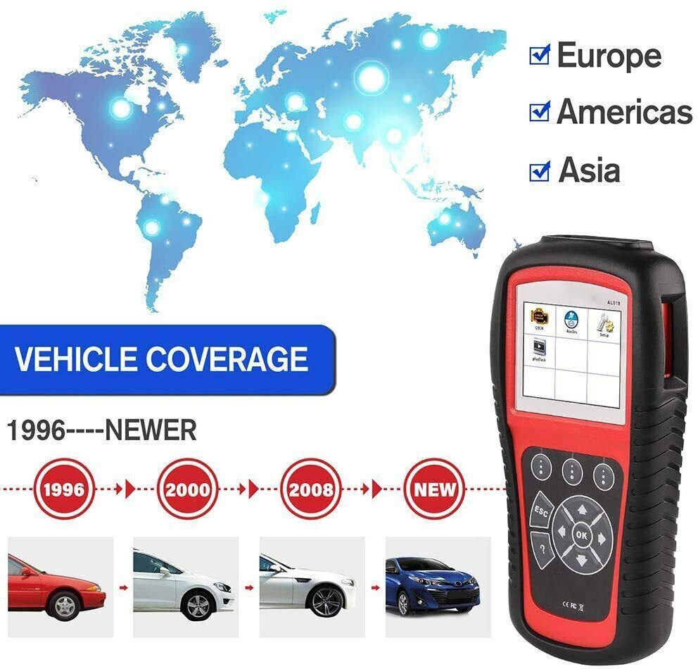 Autel AL619 OBD2 CAN ABS SRS Code Reader Scanner Auto Car Diagnostic Tool