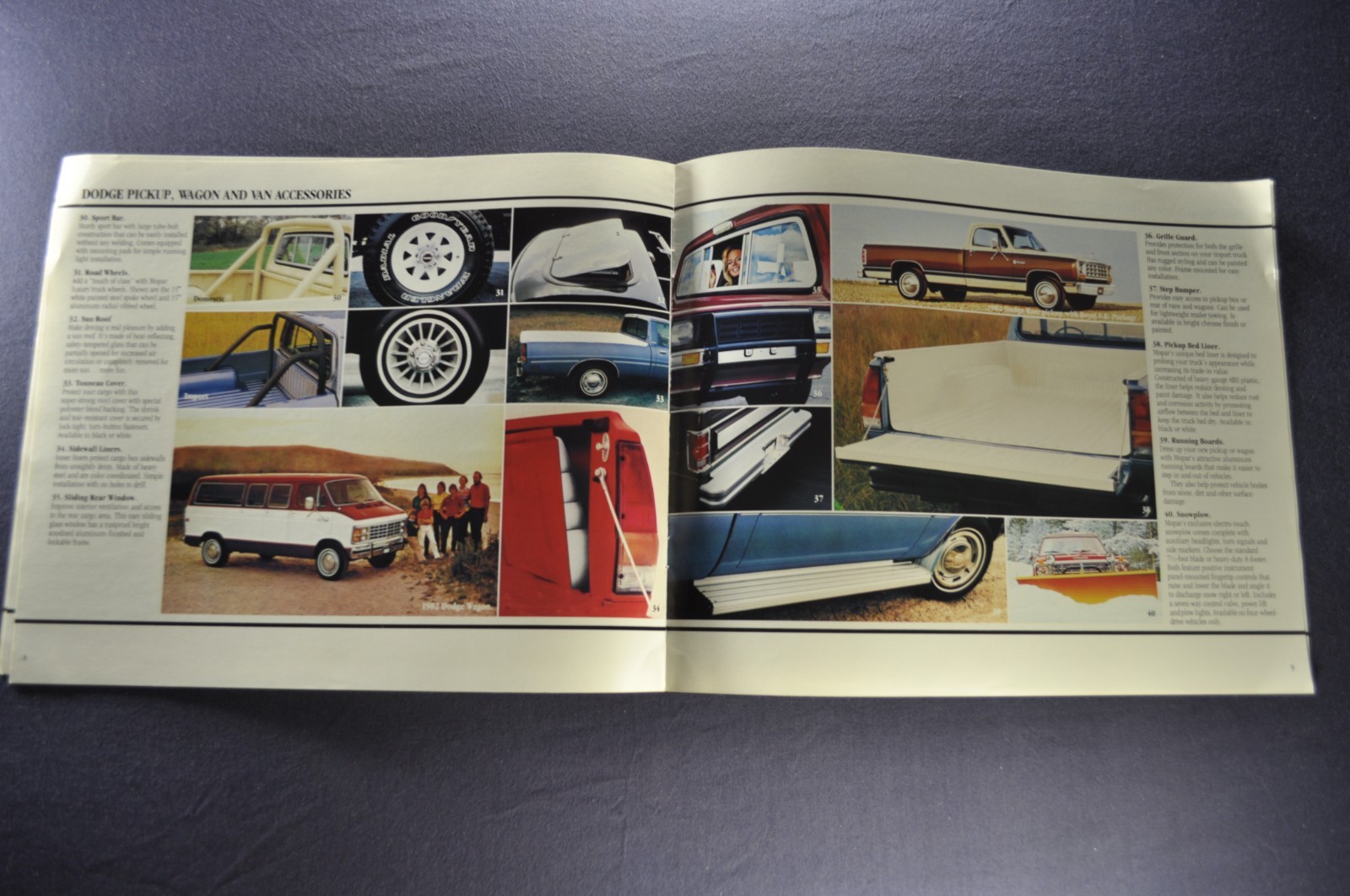 1982 Dodge Accessories Brochure 400 Aries Wagon Omni 024 Charger Ram Pickup Van
